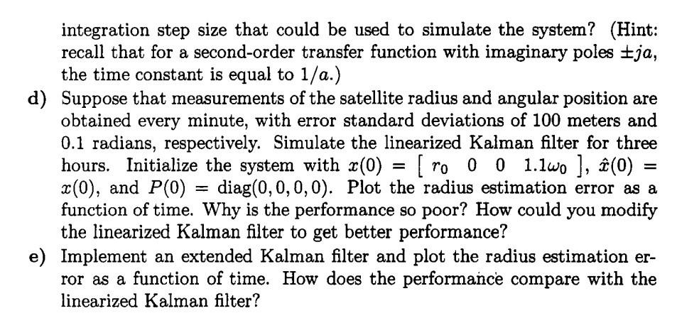 and obtain a solution using an Unscented Kalman Filter (UKF) 13.16 A