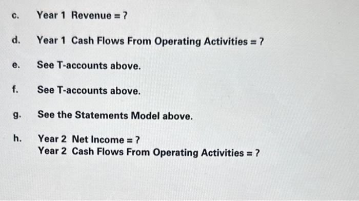 during Year I and the remaining $6,000 in cash during Year 2.