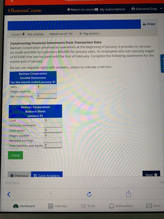  Bamian com Business Course Return to coursed My Subscriptions Diamond Gray