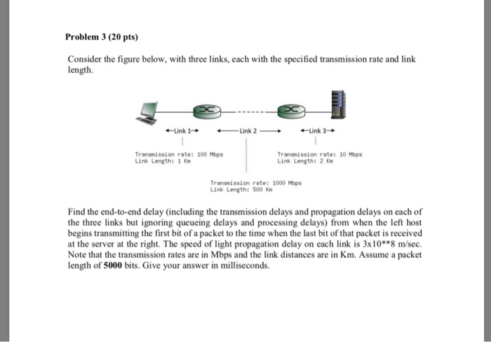 Problem 3 (20 pts) Consider the figure below, with three links,