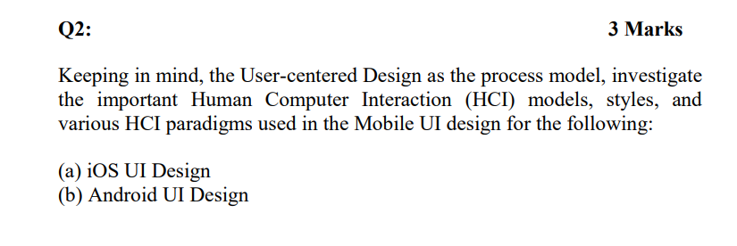 Discuss these requirements with examples, and show a comparison of these requirements