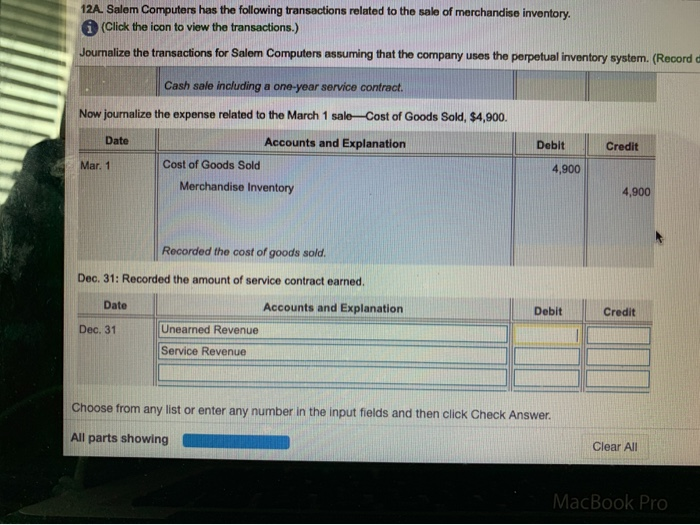 firs NOW JOurnaize une expense reiated tw ne MarcnT sae CoSI or