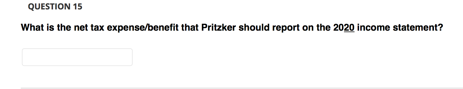 Pritzker Enterprises reported pretax income of $725,000. For all years the tax