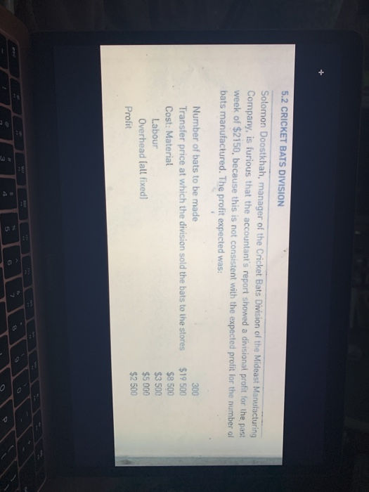 5.2 - Rebased budget & comparison are required. Due Date: week of