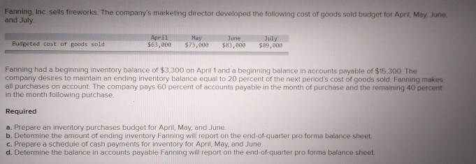 How do I solve for C and D? Fanning, Inc. sells