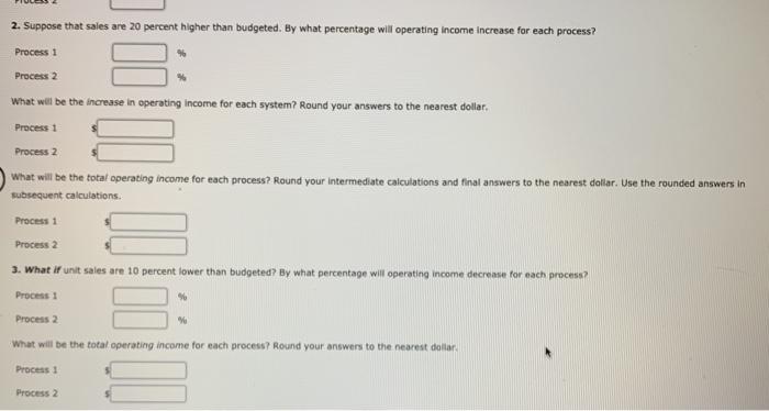1 and process 2. Process i requires Ringsmith to manufacture subcomponents the