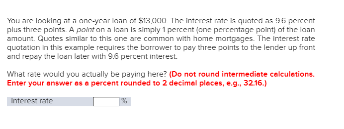  Finance question thanks for help You are looking at a one-year
