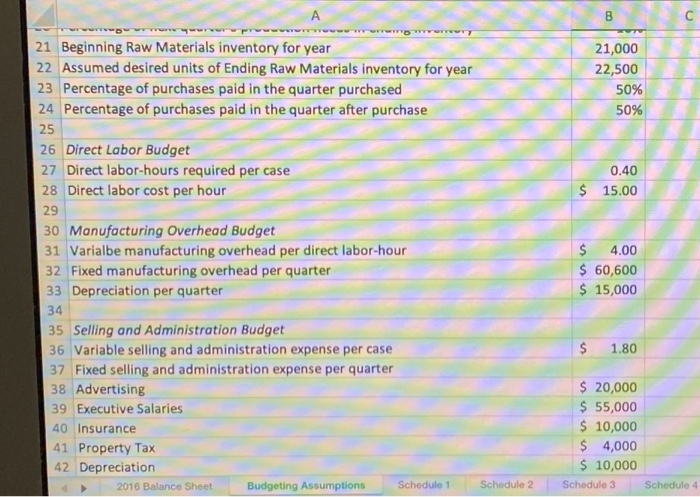pounds) Finished Goods Inventory (2,000 cases) 12 Total Current Assets 13 Property,