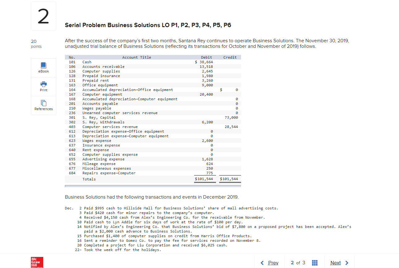  2 Serial Problem Business Solutions LO P1, P2, P3, P4, P5,