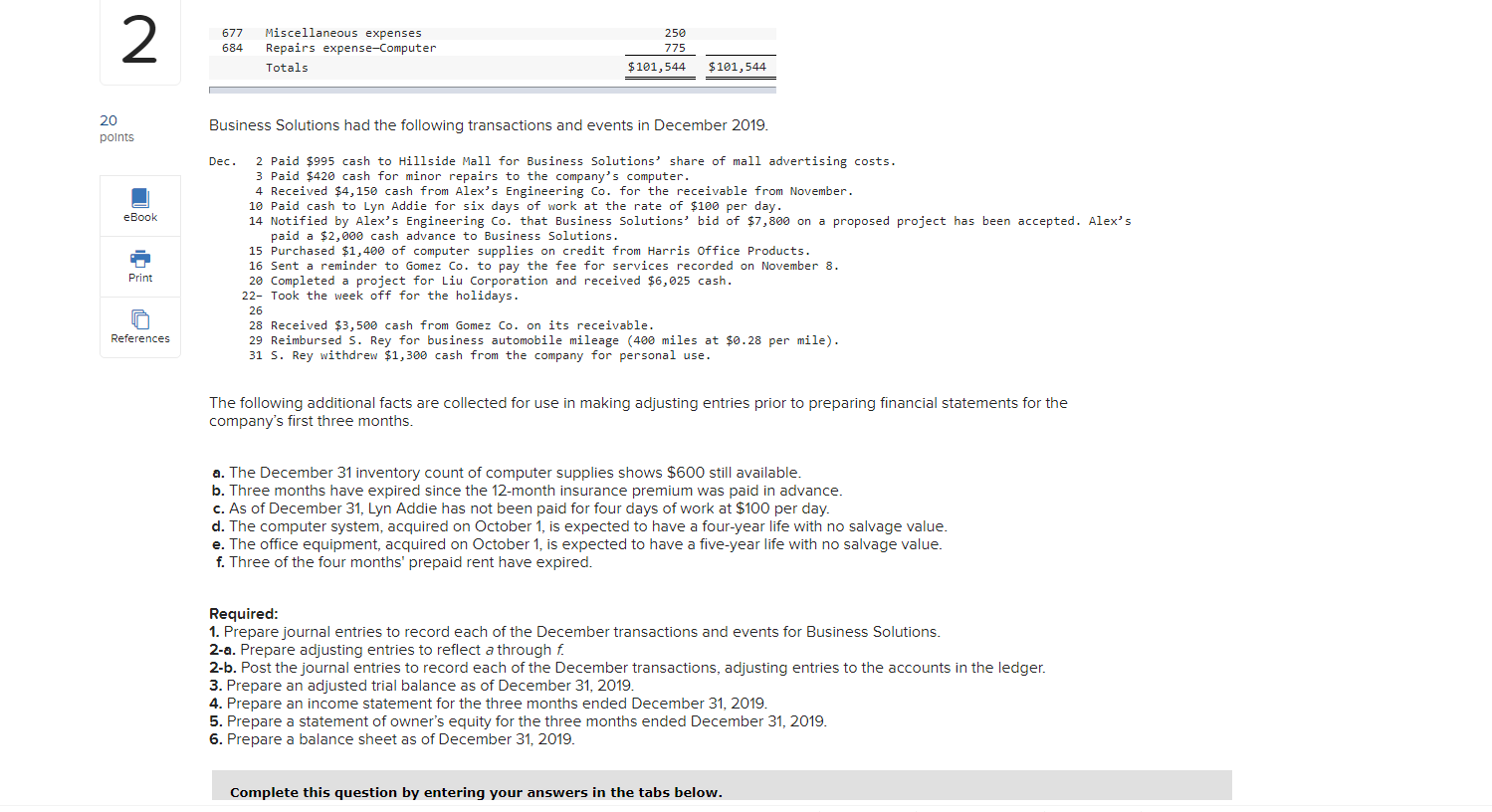 P6 20 points After the success of the company's first two months,