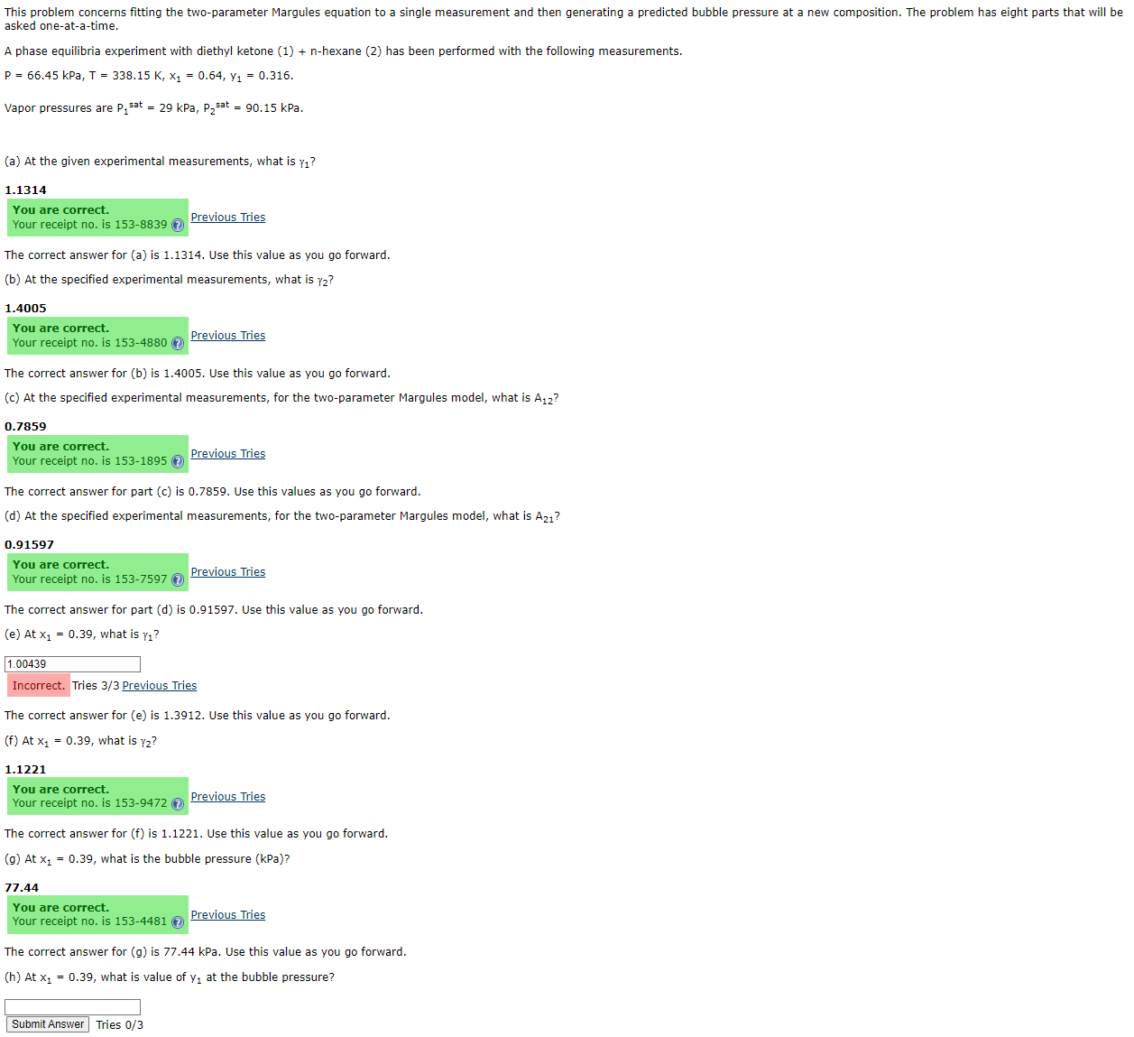  asked one-at-a-time. A phase equilibria experiment with diethyl ketone (1)+n-hexane (2)