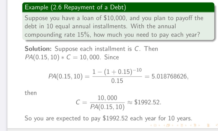 paid five installments and you want to pay off the rest at