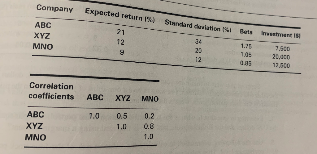 3. Using the information from the preceding tables, calculate the dollar-based