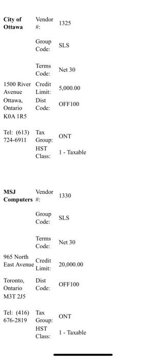Group SER Code: Terms INSTAL Code: 155 Dundas Credit Street Limit: Mississauga,