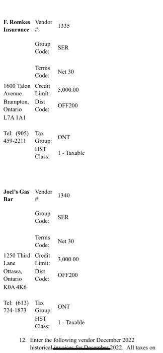 G/L Ontario Account: 6010100 L8P 1 T2 Tel:(905)272-9632TaxGroup: HST Class: 1 -