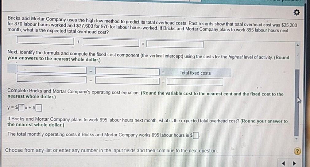 total overhead costs. Past records show that total overhead cost was $25,200