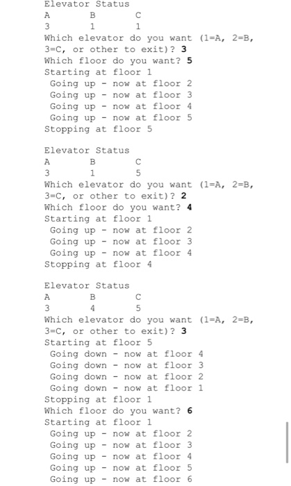 of an elevator. Here are the details: Assume that for a given