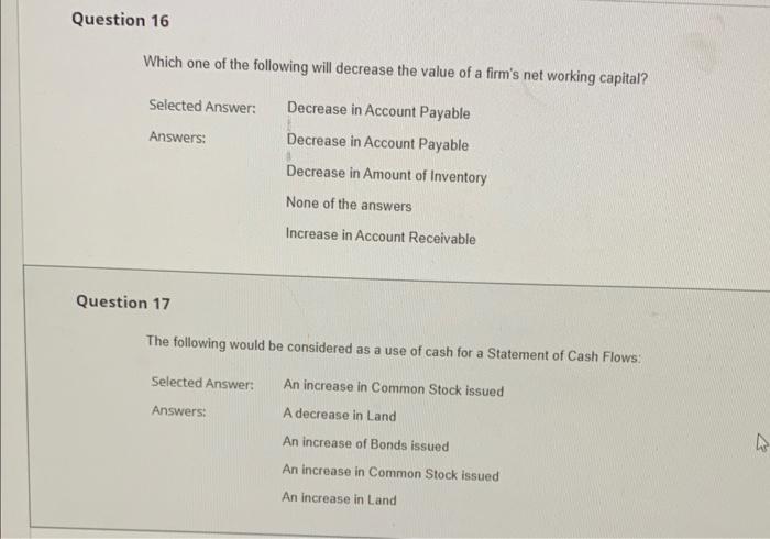 i got both wrong with the selected response. Which one of the