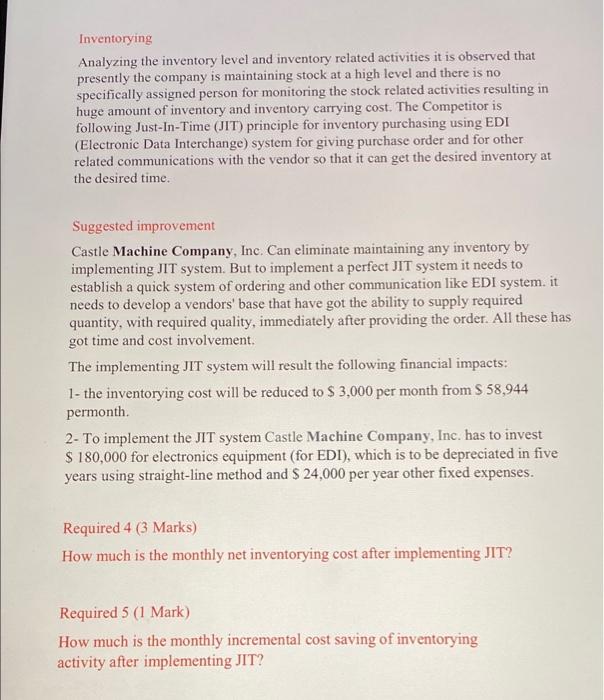  Inventorying Analyzing the inventory level and inventory related activities it is