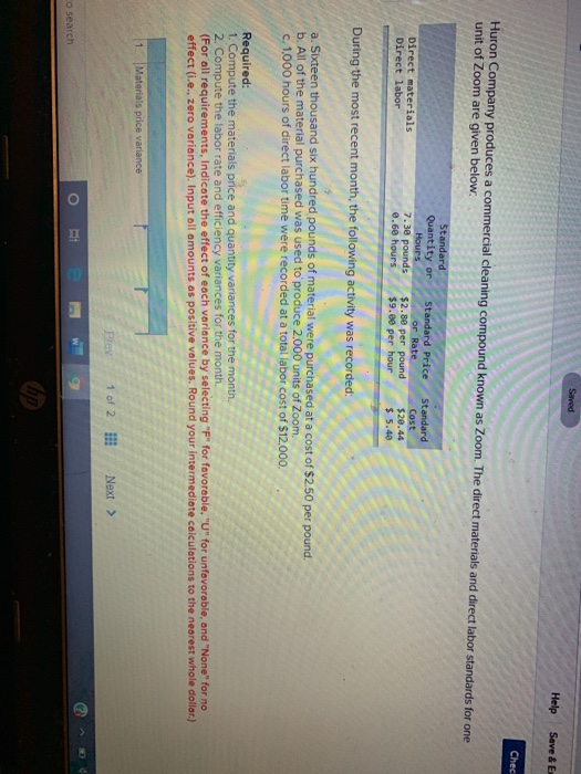  Help Save & E Chec Huron Company produces a commercial cleaning