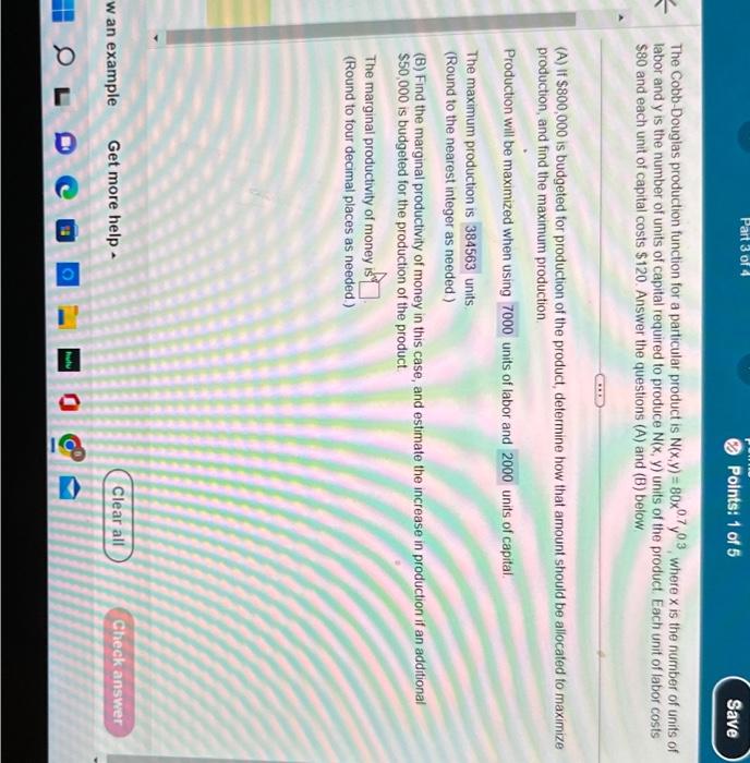 also estimate the increase in production if an additional 50,000 is budgeted