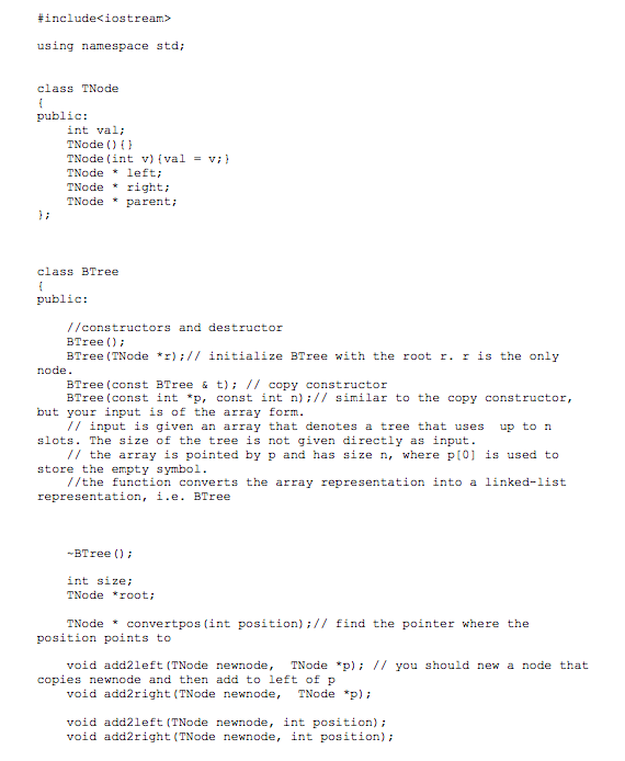 Your task is to complete the implementation of the classes specified as