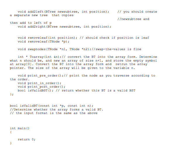 below. You need to submit a single cpp file that contains everything