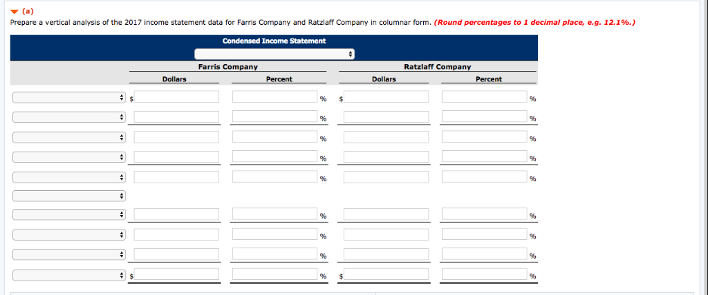Company and Ratzlaff Company, two competitors, appear below. All balance sheet data