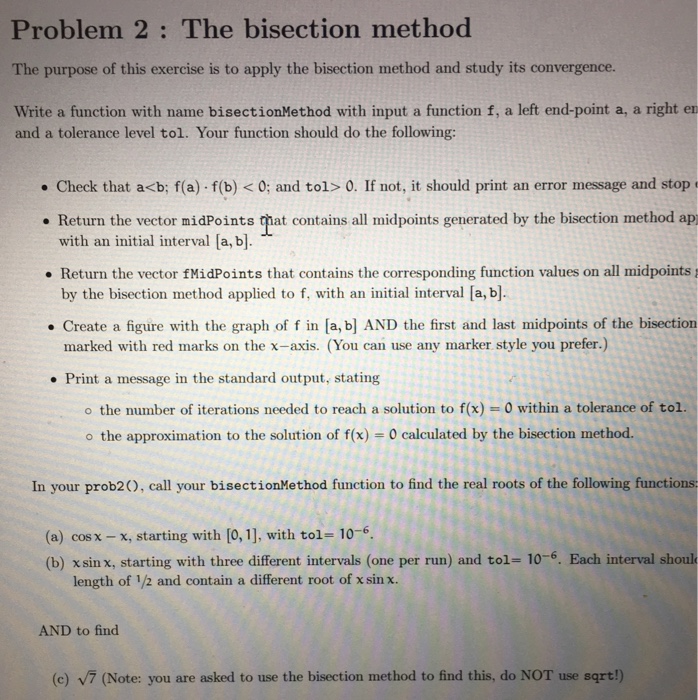 Problem needs to be completed using MATLAB or a similar language.