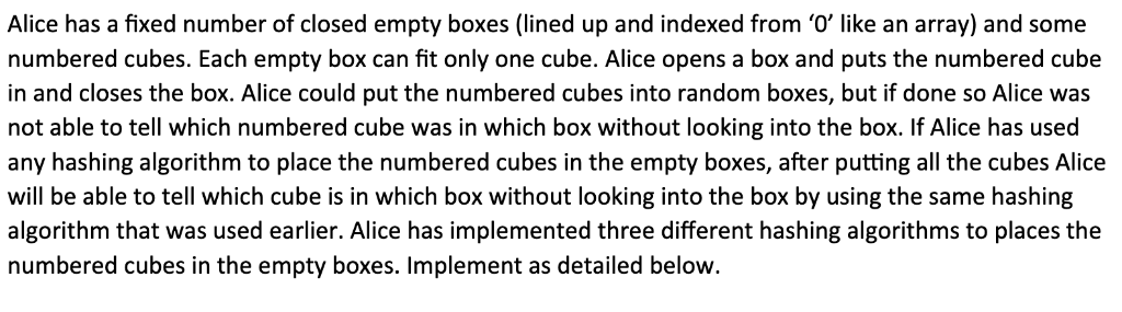  Please use an input file and java or C++ 3. Implement
