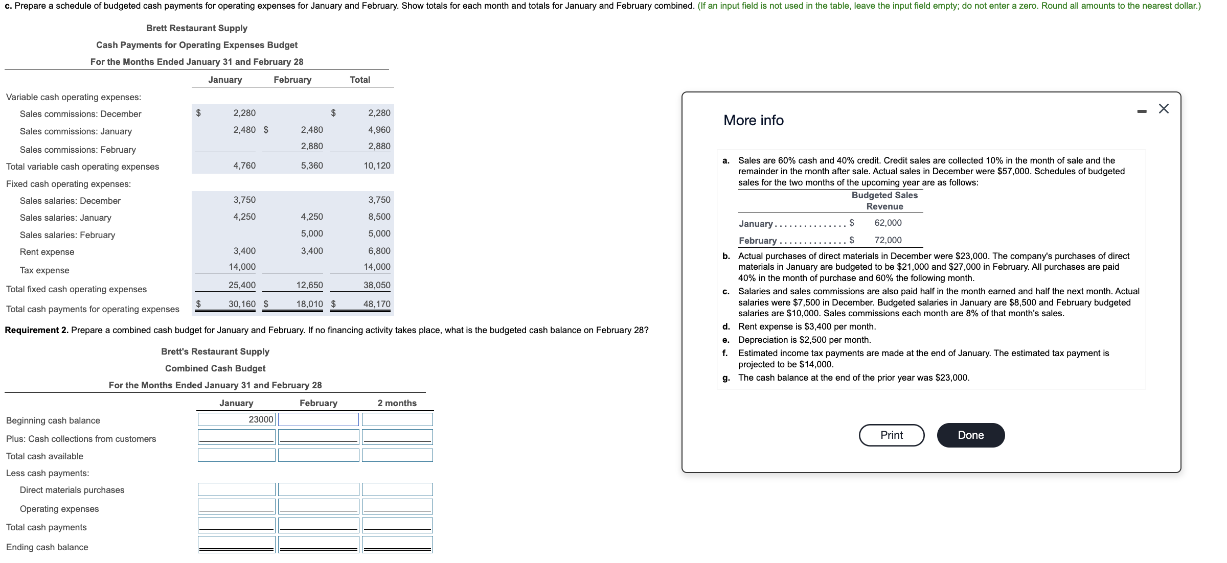 And for the following please explaning and show work for all the