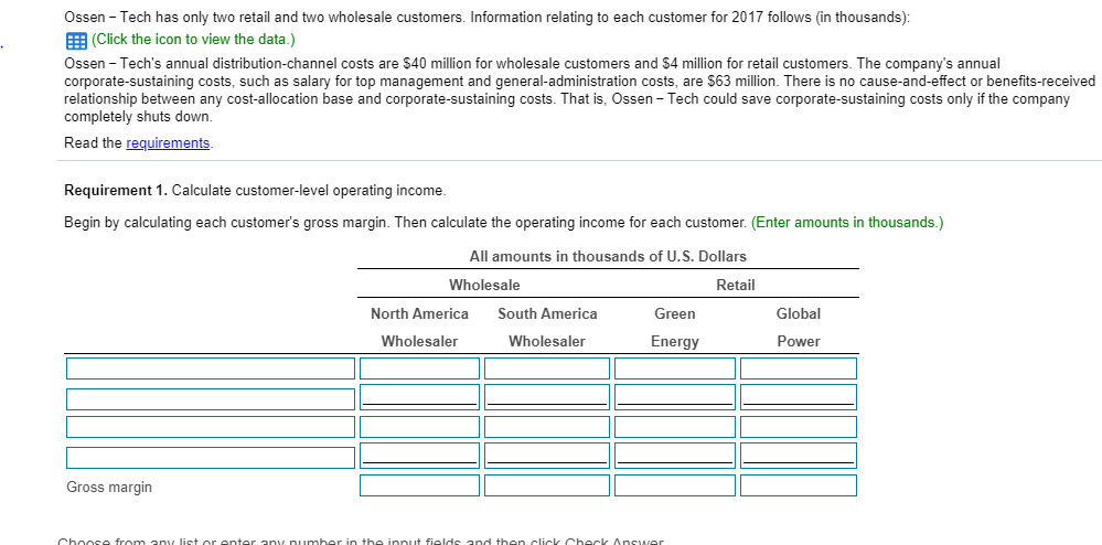 list prices Cost of goods sold Delivery costs Order processing costs Cost
