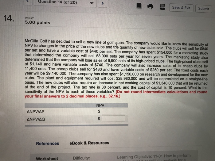 5.00 points McGilla Golf has decided to sell a new line of