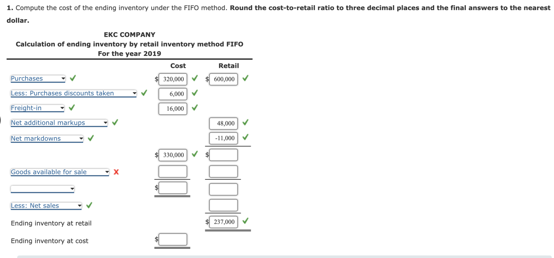 following information for 2019 is available: dollar. dollar. places and the final