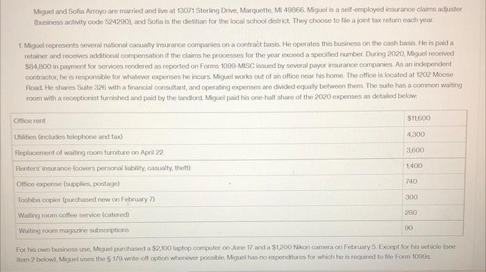 please help with this tax return problem. i am lost and I