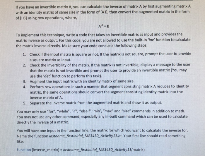  Please read the instructions carefully, and show your matlab code not