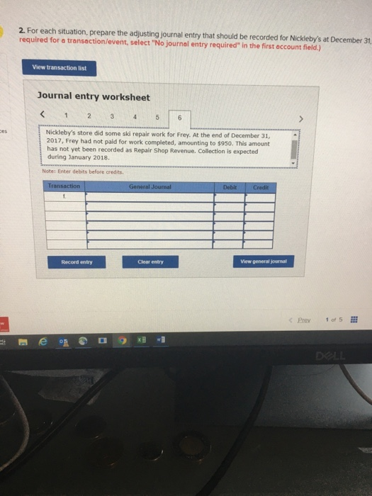payments will be made on January 6, 2018. The unadjusted balance in