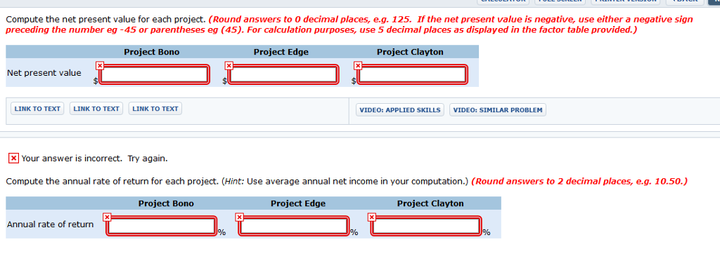 investment proposals. Each investment has a useful life of 5 years. Relevant