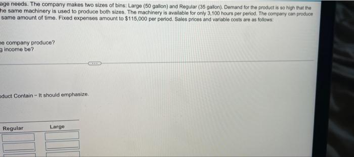 storage bins for household storage needs. The company makes two sizes of