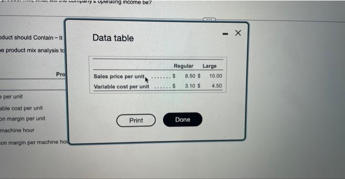bins: Large (50 gallon) and Regular (35 galon). Demand company can sell