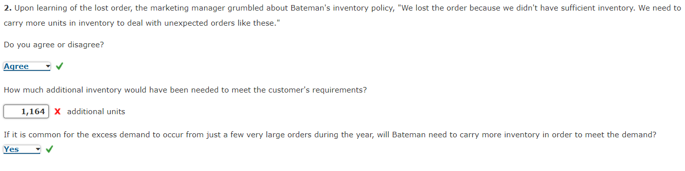 is appreciated. Thank you! EOQ, Safety Stock, Lead Time, Batch Size, and