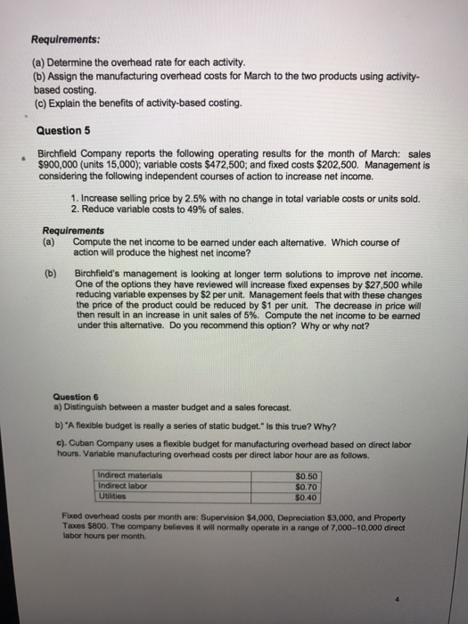 Carmen Company reports the following costs and expenses in March, 2018 Factory