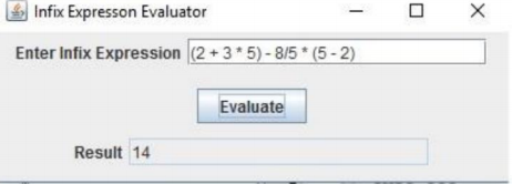 1. Specification Design, write and test a program that evaluates infix expressions