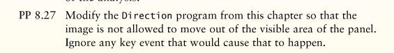 1. PP 8.27 Modify the Direction program from this chapter so that
