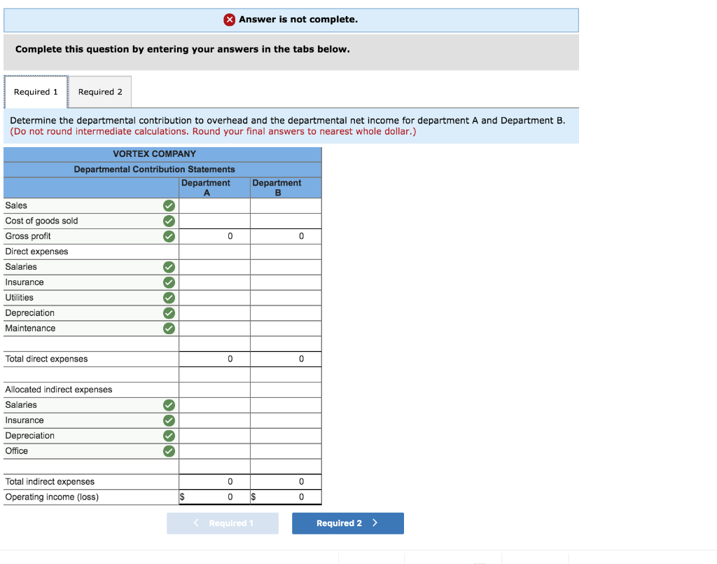 Department B $825,600 $ 464,400 445,000 301,860 Sales Cost of goods sold