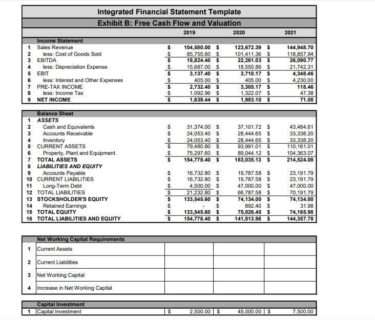 4) For the following problems, use Exhibit B. Exhibit B has the