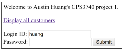 Authentication: A program named login1.php be called to do the following functions