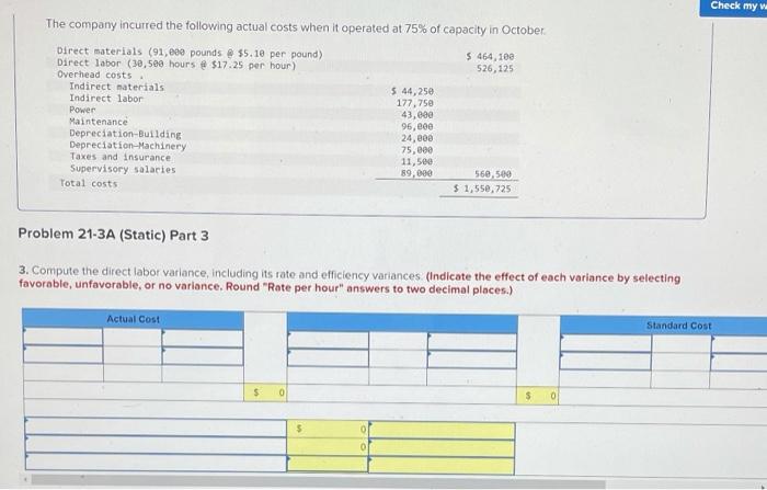 overhead variances; and overhead variance report LO P1, P2, P3, P4 [The