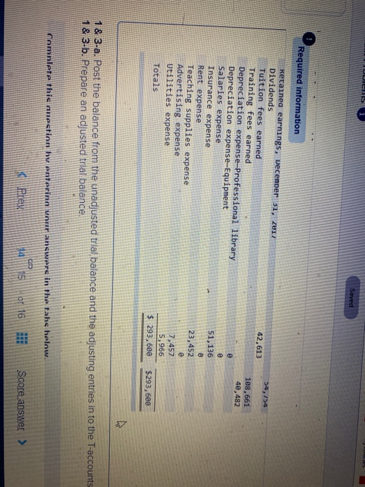 An inventory count shows that teaching supplies costing $3,578 are available at