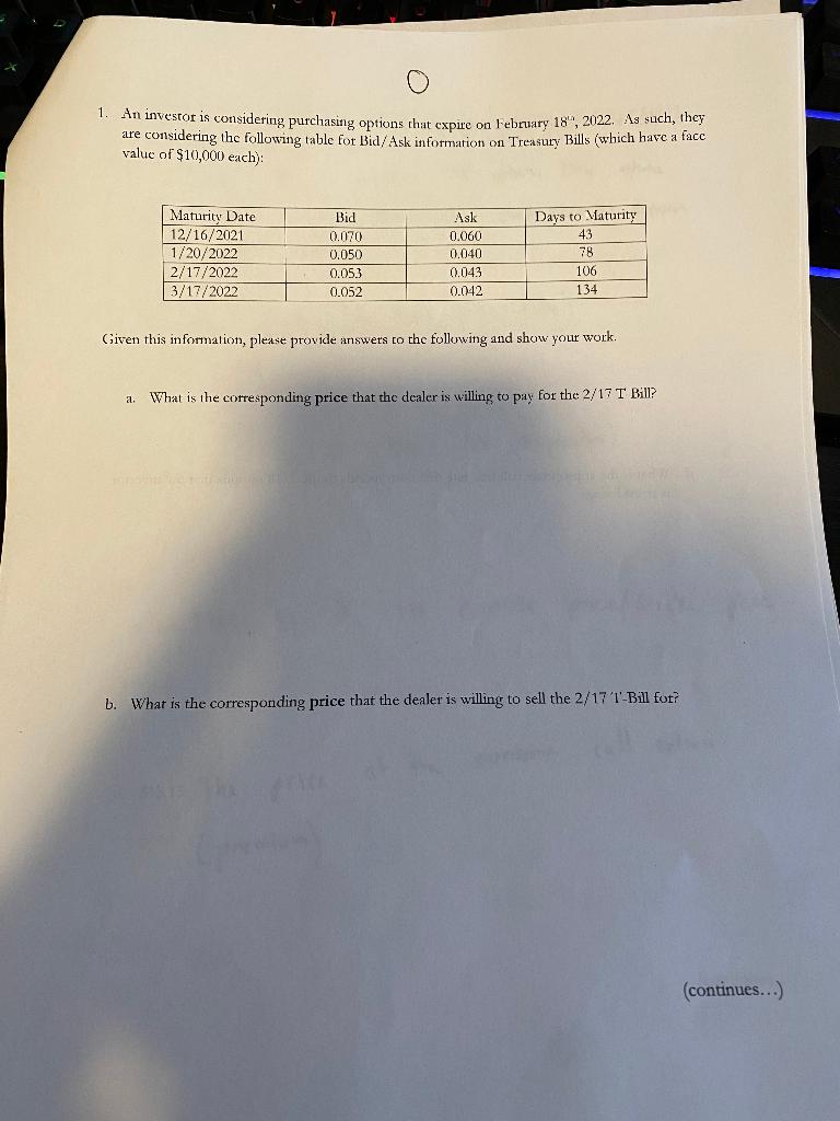 Please help asap this assignment is due tomorrow and I am